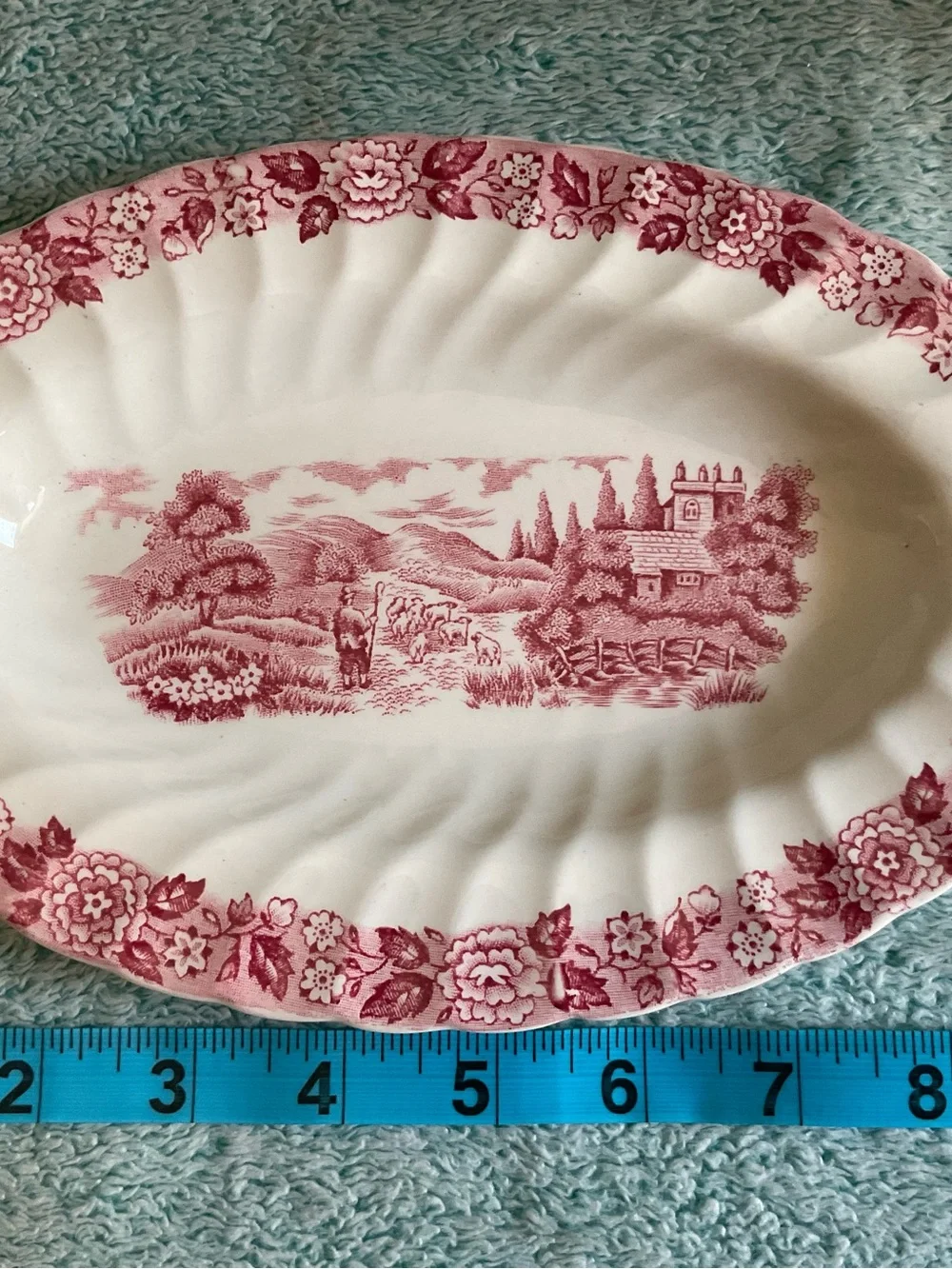 Homeland by Franciscan pink 8.75” Oval Serving Bowl England